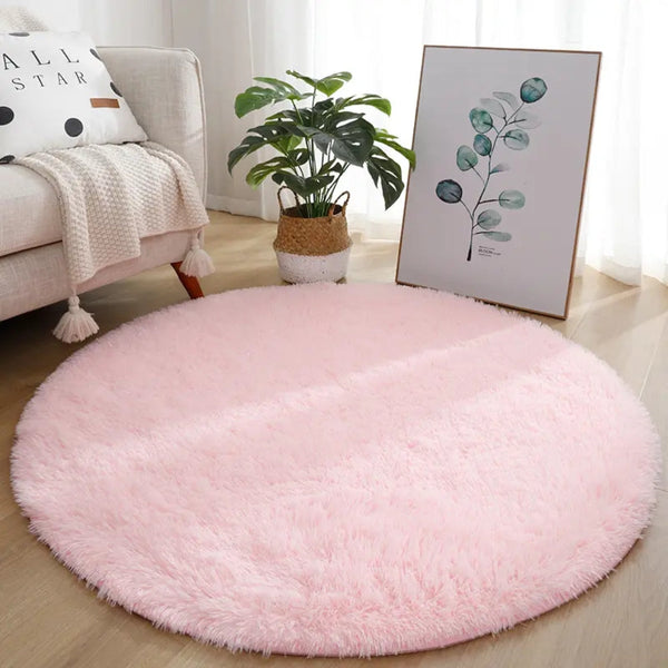 Ultra Soft Fluffy Round Shaggy Rug Carpet For Kids Bedroom Rugs & Carpets