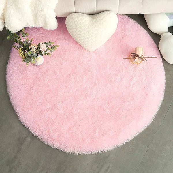 Ultra Soft Fluffy Round Shaggy Rug Carpet For Kids Bedroom Rugs & Carpets