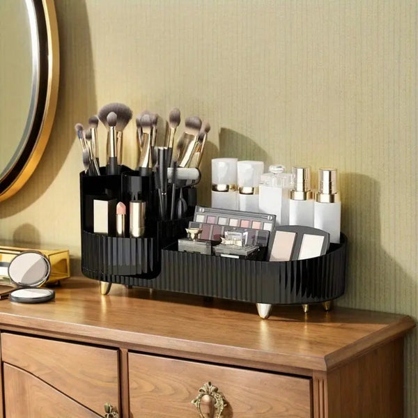 360 Rotating Makeup Organizer For Vanity With Brush Holder Other Makeup Tools & Accs.