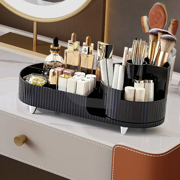 360 Rotating Makeup Organizer For Vanity With Brush Holder Other Makeup Tools & Accs.