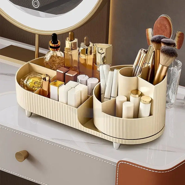 360 Rotating Makeup Organizer For Vanity With Brush Holder Other Makeup Tools & Accs.