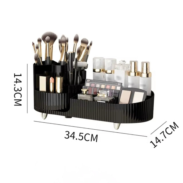 360 Rotating Makeup Organizer For Vanity With Brush Holder Other Makeup Tools & Accs.