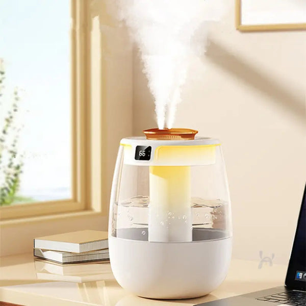 1300Ml Aroma Humidifier Double Spray Port Usb Water With Light Humidifiers