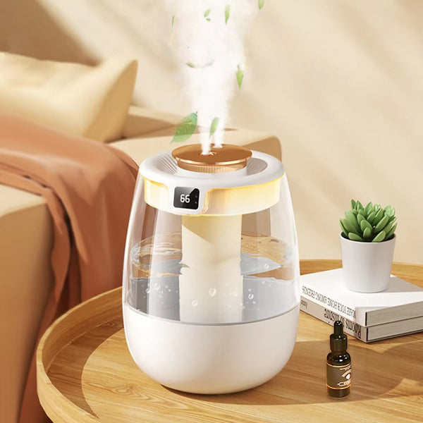 1300Ml Aroma Humidifier Double Spray Port Usb Water With Light Humidifiers