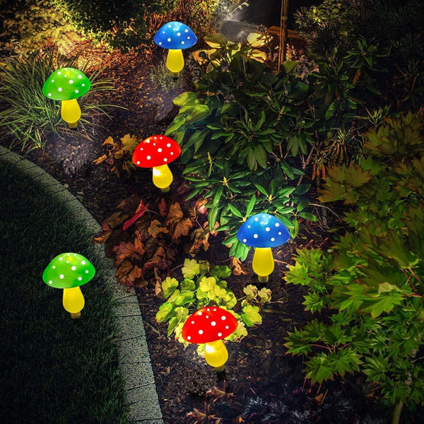 Solar Mushroom Fairy Lights For Outdoor Garden And Holiday Decoration Landscape & Walkway Lights