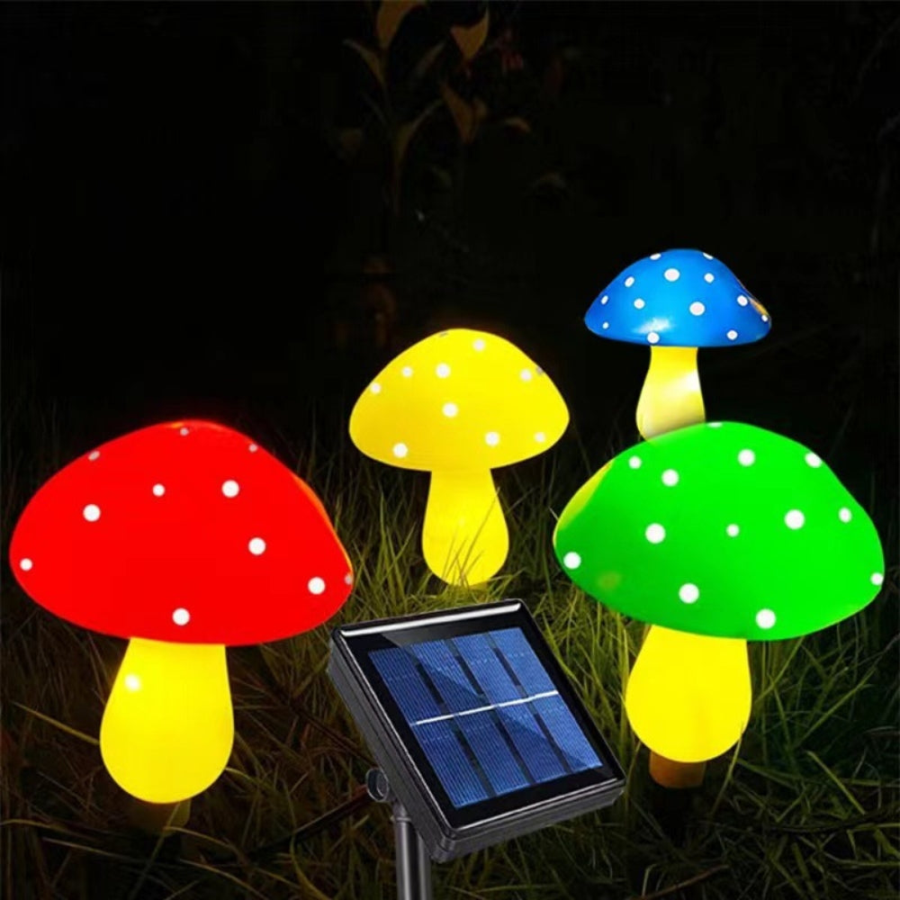 Solar Mushroom Fairy Lights For Outdoor Garden And Holiday Decoration Landscape & Walkway Lights