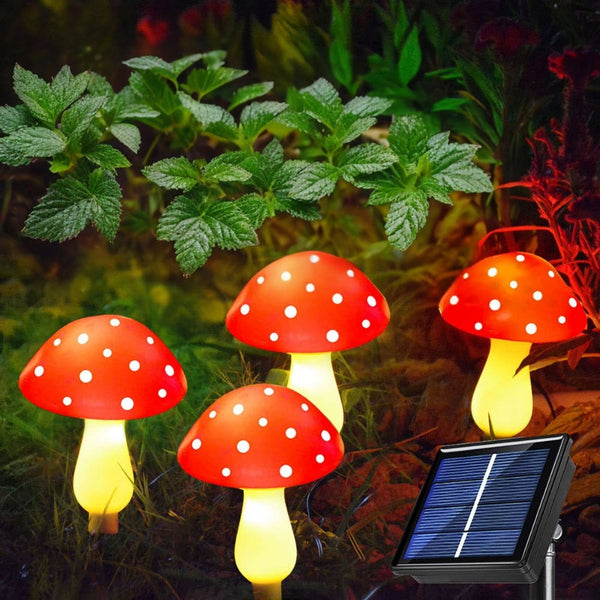 Solar Mushroom Fairy Lights For Outdoor Garden And Holiday Decoration Landscape & Walkway Lights