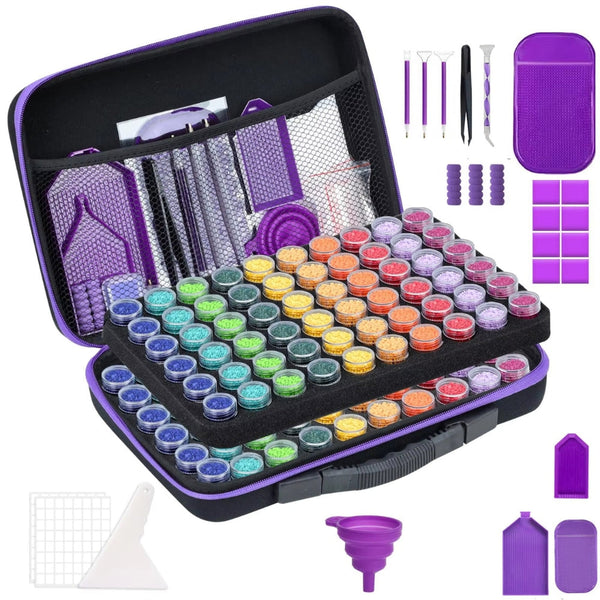 Diamond Painting Storage Box With Accessories And Shockproof Jars Diamond Painting Kits