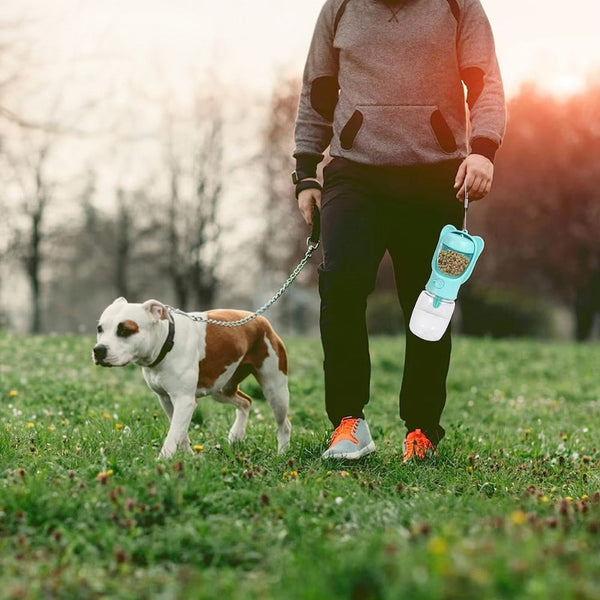 2 In 1 Dog Water Bottle With Food Container And Leak Proof Travel Dispenser Pet Transport