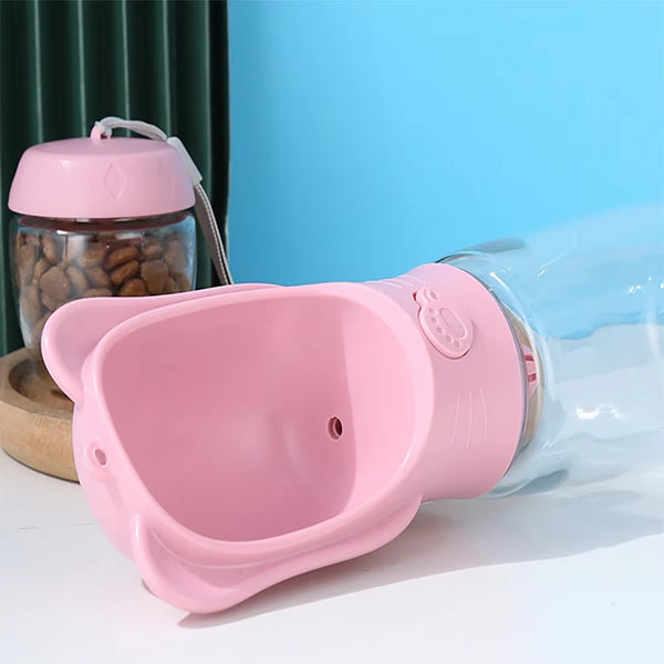 2 In 1 Dog Water Bottle With Food Container And Leak Proof Travel Dispenser Pet Transport