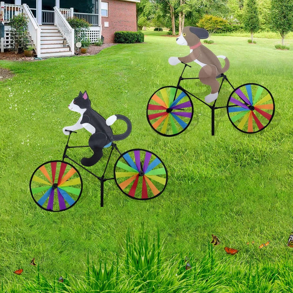 Animal Cartoon Windmill Bicycle Garden Spinner Yard Decoration Windmills & Wind Spinners