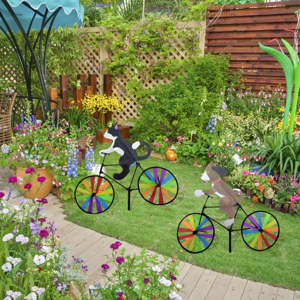 Animal Cartoon Windmill Bicycle Garden Spinner Yard Decoration Windmills & Wind Spinners