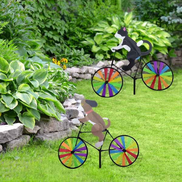 Animal Cartoon Windmill Bicycle Garden Spinner Yard Decoration Windmills & Wind Spinners
