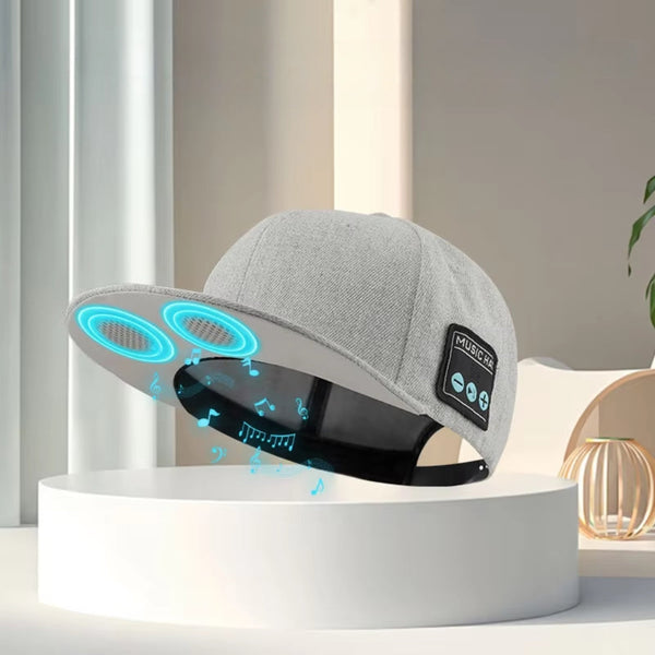Bluetooth Music Hat With Dual Speakers And Built In Microphone Headphones
