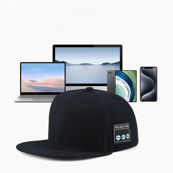 Bluetooth Music Hat With Dual Speakers And Built In Microphone Headphones