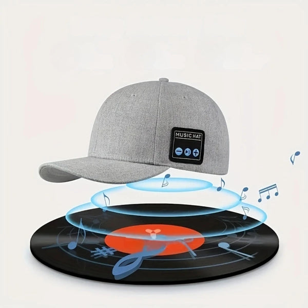 Bluetooth Music Hat With Dual Speakers And Built In Microphone Headphones