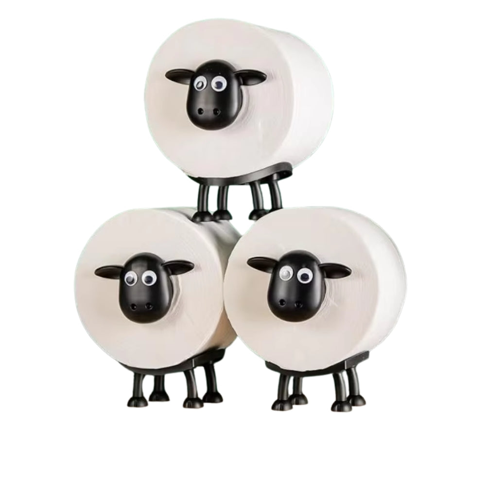 Cute Sheep Toilet Paper Holder Free Standing Decorative Rack Toilet Paper Holders & Storage