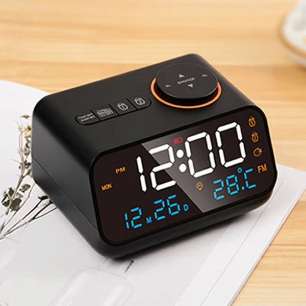 Digital Alarm Clock With Fm Radio And Temperature Alarm Clocks & Clock Radios