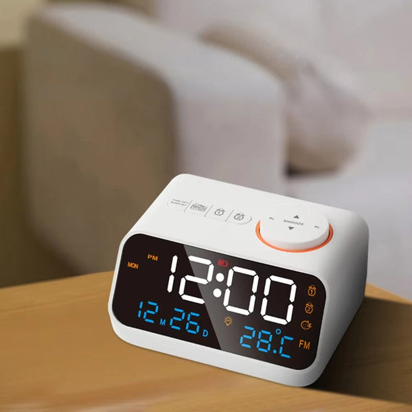 Digital Alarm Clock With Fm Radio And Temperature Alarm Clocks & Clock Radios