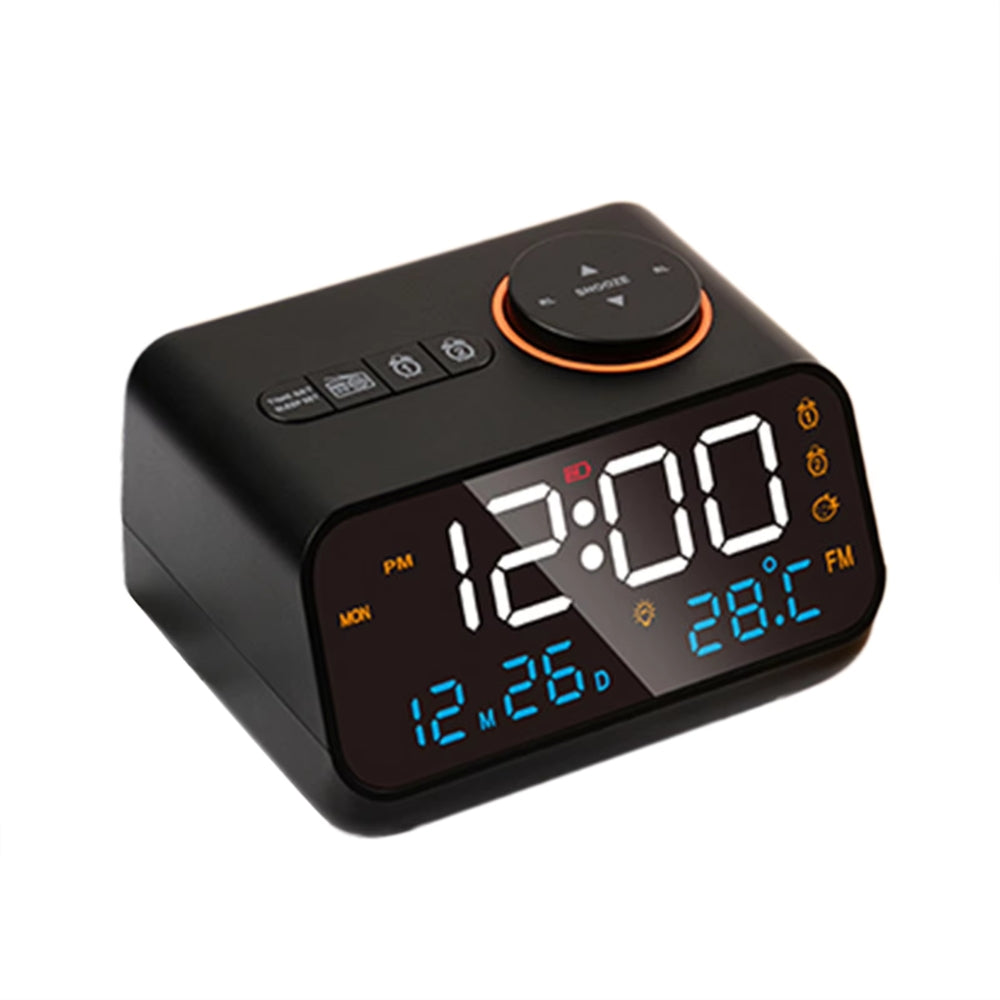 Digital Alarm Clock With Fm Radio And Temperature Alarm Clocks & Clock Radios