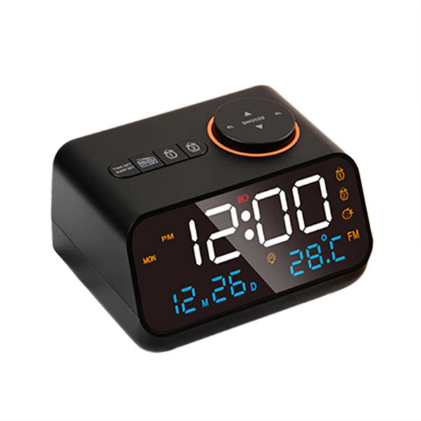 Digital Alarm Clock With Fm Radio And Temperature Alarm Clocks & Clock Radios