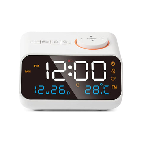Digital Alarm Clock With Fm Radio And Temperature Alarm Clocks & Clock Radios