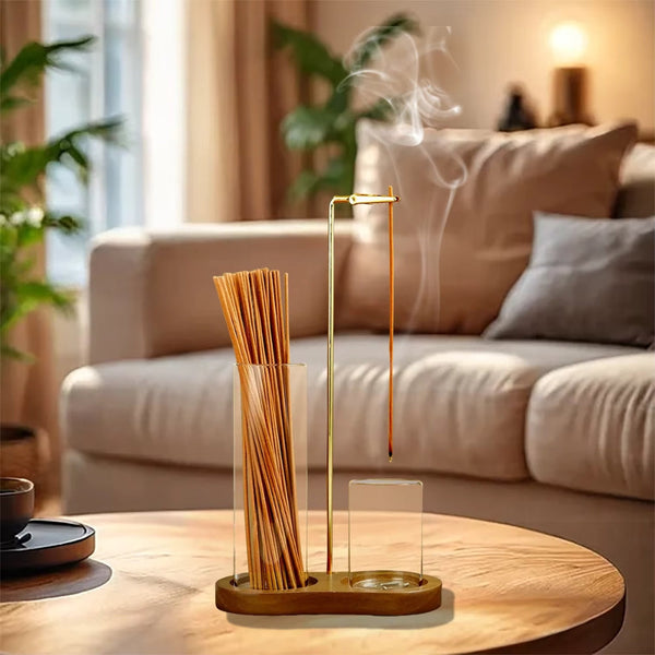 Incense Holder Sticks 2 1 Anti Ash Burner Glass Catcher Organizer Candle Holders & Accessories