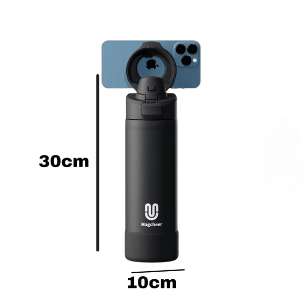 950Ml Magnetic Lid Insulated Water Bottle Phone Mount Thermal Outdoor Water Bottles & Vacuum Flasks