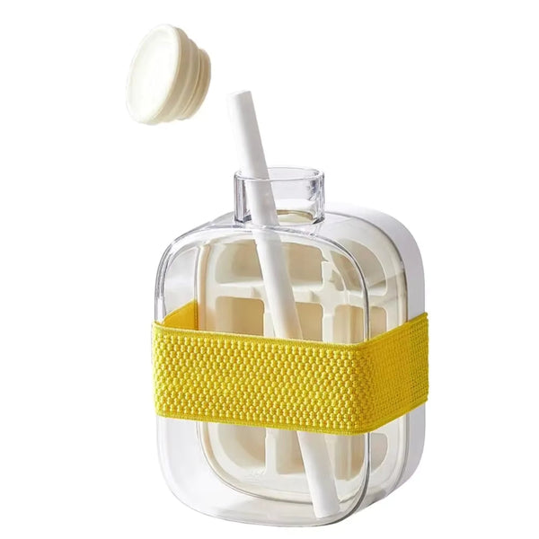 Ice Cube Tray Straw 2 In 1 Make Pressing Mould Drink Bottle Ice Cubes Trays & Moulds