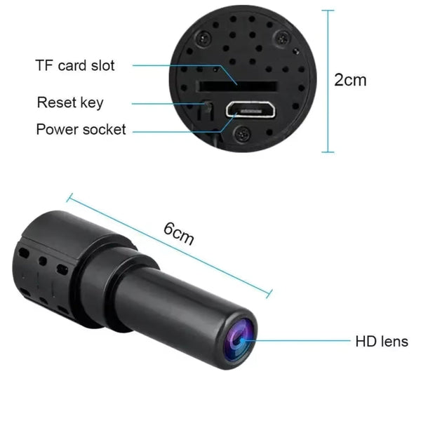 2Mp Wifi Mini Camera With Loop Recording & Mobile App Control Security Cameras