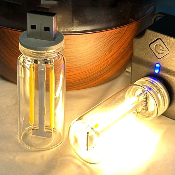 Usb Touch Control Led Night Light With Edison Filament Bulb For Diy Bedroom Decor Night Lights