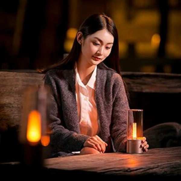 Rechargeable Led Candle Light Rotatable Dimming 1800K Warm Night Lights