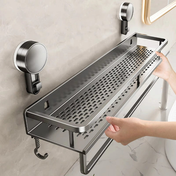 Suction Cup Bathroom Rack Toilet Space Aluminum No Drill Hanging Organizer Other Bathroom Accessories