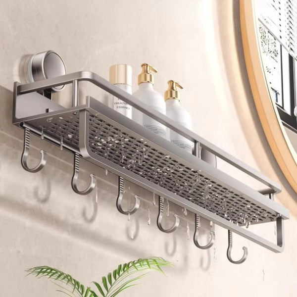 Suction Cup Bathroom Rack Toilet Space Aluminum No Drill Hanging Organizer Other Bathroom Accessories