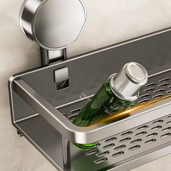 Suction Cup Bathroom Rack Toilet Space Aluminum No Drill Hanging Organizer Other Bathroom Accessories