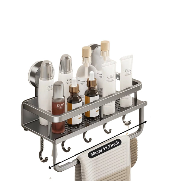 Suction Cup Bathroom Rack Toilet Space Aluminum No Drill Hanging Organizer Other Bathroom Accessories