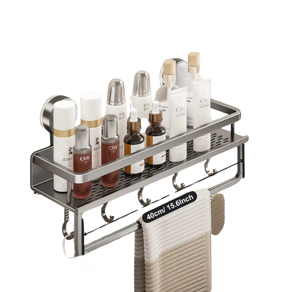 Suction Cup Bathroom Rack Toilet Space Aluminum No Drill Hanging Organizer Other Bathroom Accessories