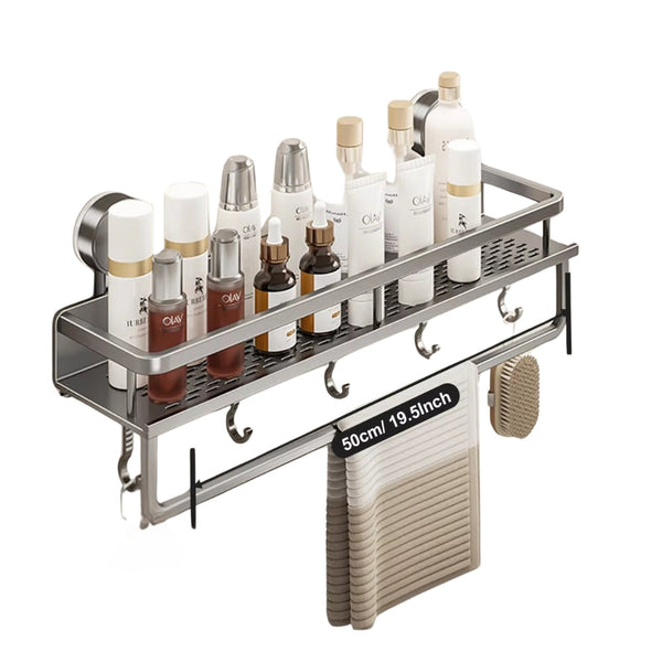 Suction Cup Bathroom Rack Toilet Space Aluminum No Drill Hanging Organizer Other Bathroom Accessories