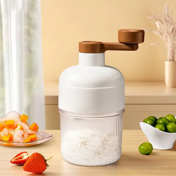 Mini Ice Crusher Hand Operated Shaved Milkshake Maker Countertop Ice Makers