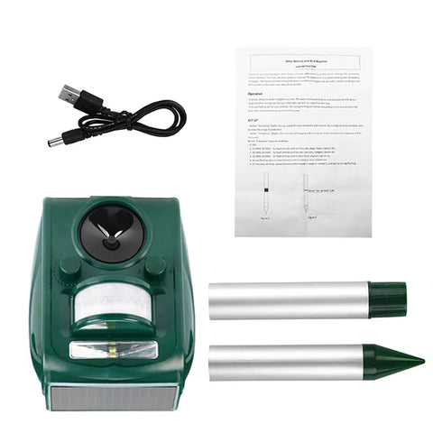 Solar Ultrasonic Pest Repellent Pir Sensor 6 8M Adjustable Ultrasonic Pest Repellers