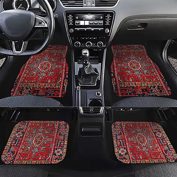 4 Piece Bohemian Car Mats Floor Mats Carpets