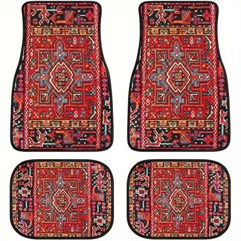 4 Piece Bohemian Car Mats Floor Mats Carpets
