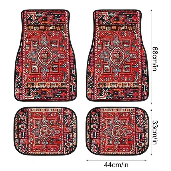 4 Piece Bohemian Car Mats Floor Mats Carpets