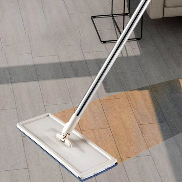 Hands Free Flat Floor Mop And Bucket System With Washable Microfiber Pads Mop & Broom Accessories