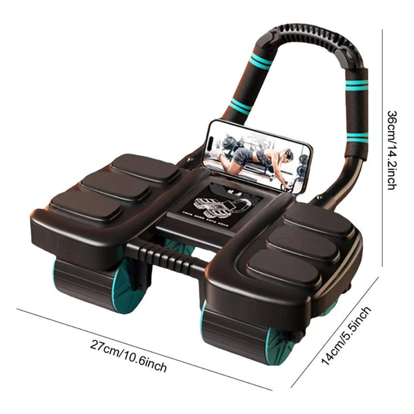 Automatic Rebound Abdominal Wheel Roller With Elbow Support And Phone Holder Abdominal Machines