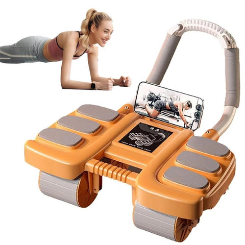 Automatic Rebound Abdominal Wheel Roller With Elbow Support And Phone Holder Abdominal Machines