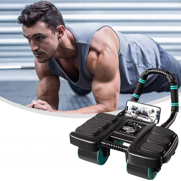 Automatic Rebound Abdominal Wheel Roller With Elbow Support And Phone Holder Abdominal Machines