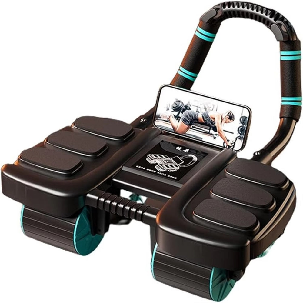 Automatic Rebound Abdominal Wheel Roller With Elbow Support And Phone Holder Abdominal Machines