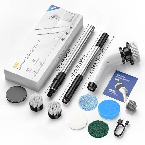 Cordless Electric Cleaning Brush With 7 Heads For Bathroom And Kitchen Cleaning Brushes