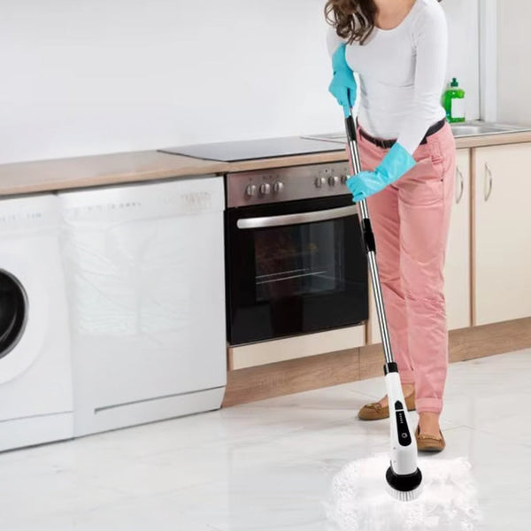Cordless Electric Cleaning Brush With 7 Heads For Bathroom And Kitchen Cleaning Brushes